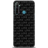 Realme C3 Kılıf HD Baskılı Kılıf - Black Love + Tam Ekran Koruyucu