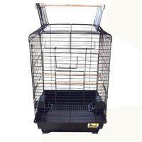 EuroGold Papağan Açılır Çatılı Kafesi Siyah (40,5x40,5x59,5)