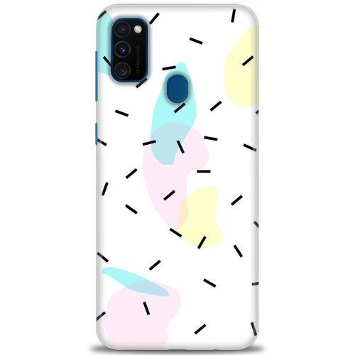 Samsung Galaxy M21 Kılıf HD Baskılı Kılıf - Çubuklar ve Renkler + Tam Ekran Koruyucu