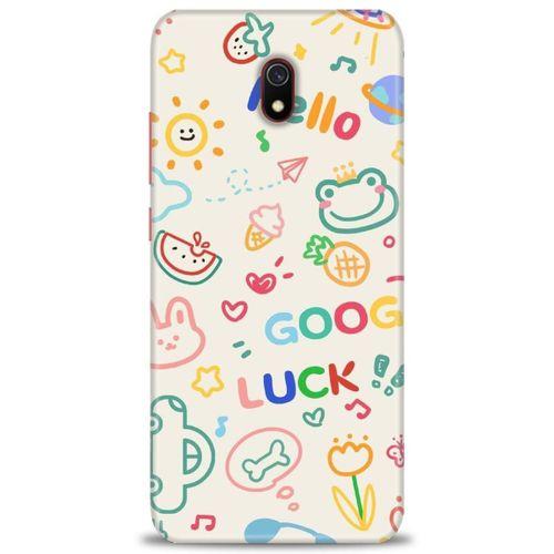 Xiaomi Redmi 8A Kılıf HD Baskılı Kılıf - Goog Luck + Tam Ekran Koruyucu