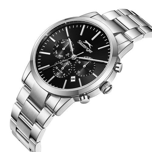 Slazenger SL.09.2545.2.01 Quartz Çelik Gri Siyah Kadran 44 mm Erkek Kol Saati