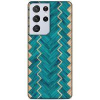 Lopard Samsung Galaxy S21 Ultra Uyumlu Kılıf Wood'X (36) Glitter Kılıf Desenli