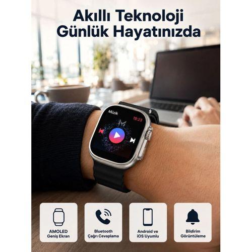 Akıllı Saat Kol Saati Android Ve İos Uyumlu Nabız Ölçer Sesli Asistan