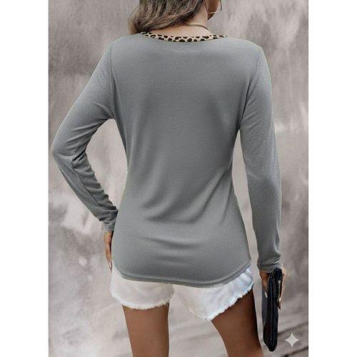 Kadın Uzun Kollu V Yakalı Kaşkorse Bluz