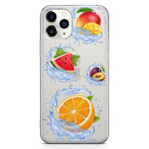 Apple iPhone 11 Pro Max Kılıf Meyve Suları Arka Kapak Koruma Desenli Full Koruyucu