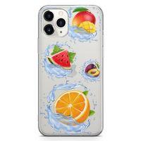 Apple iPhone 11 Pro Max Kılıf Meyve Suları Arka Kapak Koruma Desenli Full Koruyucu