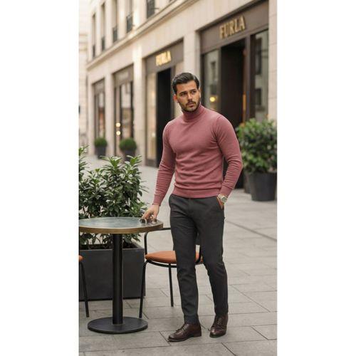 Erkek Boğazlı Yaka Uzun Kollu Triko