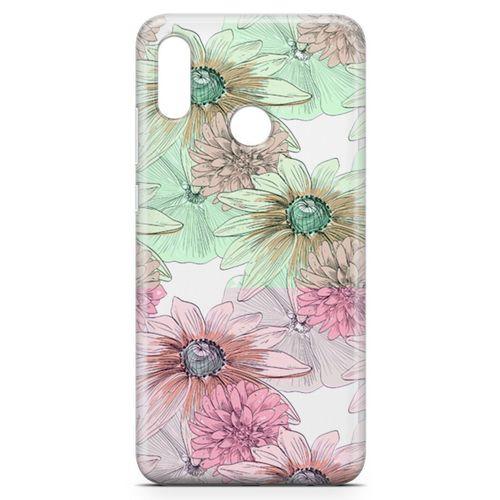 Huawei Y7 2019 Kılıf Alman Papatyası Arka Kapak Koruma Desenli Full Koruyucu