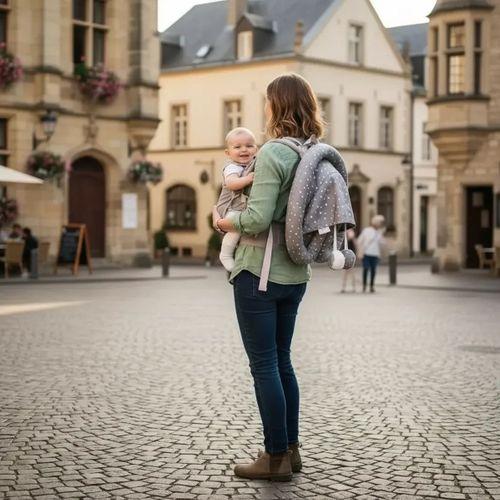 Taşınabilir Portatif Bebek Yatağı,sırt Çantasına Dönüşebilen Portatif Bebek Beşiği (gri)