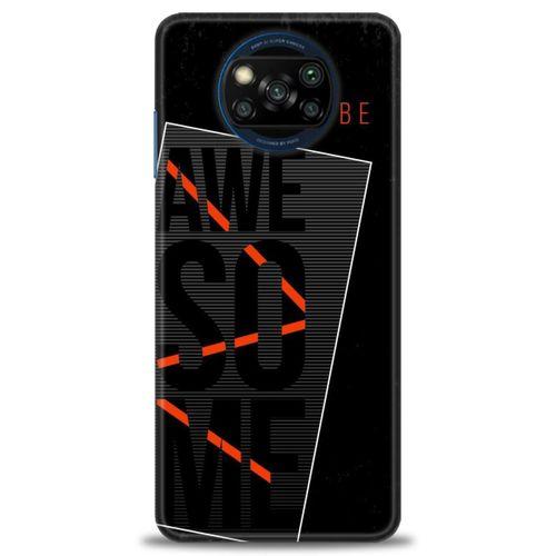 Xiaomi Poco X3 NFC Kılıf HD Baskılı Kılıf - Awesome + Tam Ekran Koruyucu