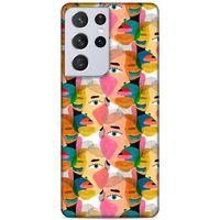 Lopard Samsung Galaxy S21 Ultra Uyumlu Kılıf Sürreal Yüzler ♀ (6) Silikon Kılıf Desenli