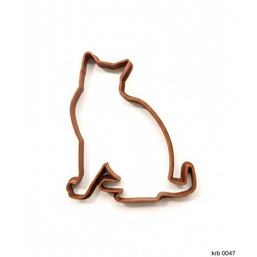 Oturan Kedi Figürlü Kurabiye Kalıbı – Hamur Kesici, Şeker Hamuru ve Oyun Hamuru İçin