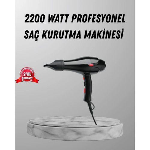 2200w Fön Makinesi – Profesyonel Ac Motor, Soğuk Ve Sıcak Üfleme