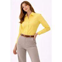 Uzun Kollu Gömlek Düğmeli Klasik Yaka Günlük Ve Ofis Şıklığına Uygun - Sarı