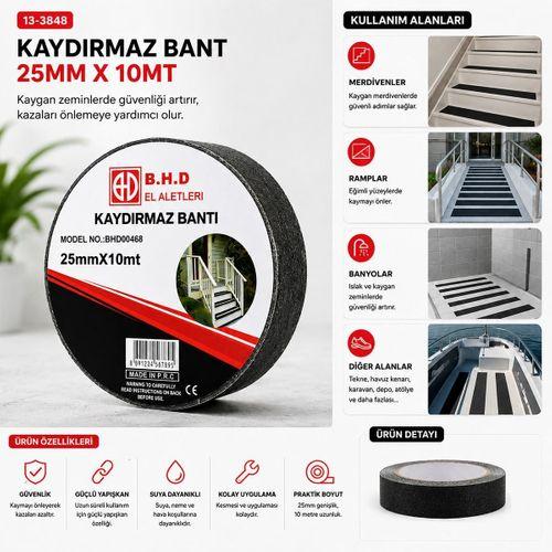 Kaydırmaz Bant 25 mm x 10 m Siyah