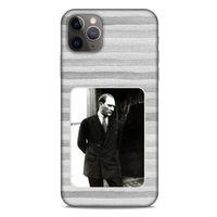 Apple Iphone 11 Pro Max Kılıf Atatürk (36) Glitter Kılıf Gri Kumlar