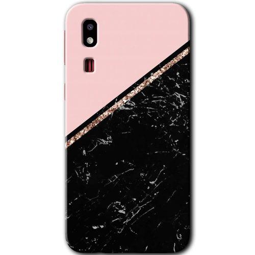 Galaxy A2 Core Kılıf HD Desen Baskılı Arka Kapak - Yarım Mermer