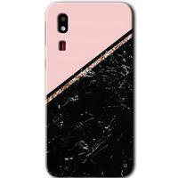 Galaxy A2 Core Kılıf HD Desen Baskılı Arka Kapak - Yarım Mermer