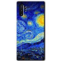 Samsung Galaxy Note 10 Plus Kılıf HD Desen Baskılı Arka Kapak + Temperli Cam - Starry Night