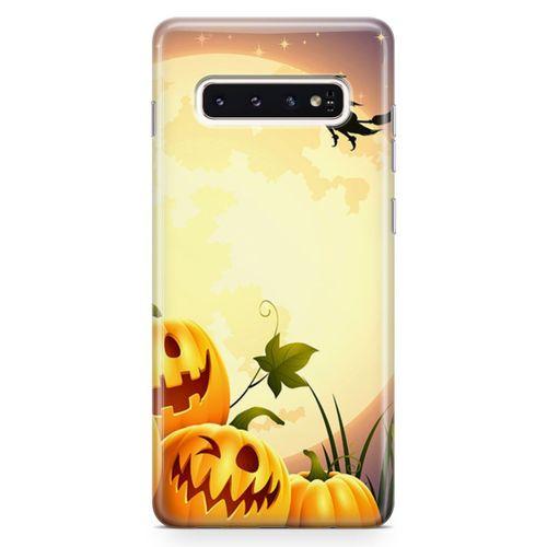 Samsung Galaxy S10 Plus Kılıf Cadı Balkabakları Arka Kapak Koruma Desenli Full Koruyucu