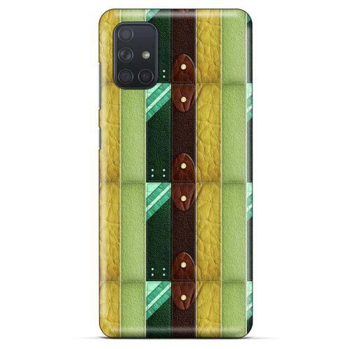 Samsung Galaxy M51 Kılıf Patchwork (15) Antişok Kılıf Yeşil Kahve