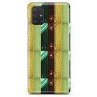 Samsung Galaxy M51 Kılıf Patchwork (15) Antişok Kılıf Yeşil Kahve