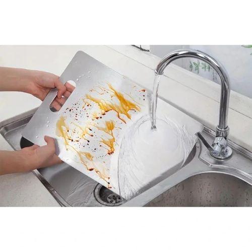 3'lü Paslanmaz Çelik Kesme Tahtası Seti