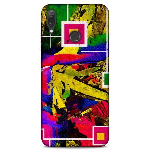 Lopard Huawei Y9 2019 Uyumlu Kılıf Soyut Sanat (48) Desenli Bumper Kılıf
