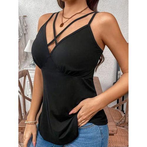 Kadın önden çapraz Askılı Uzun Vıskon Bluz