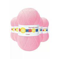 5 Adet Kristal El Örgü Lif İpi Şeker Pembe 98588 - bonbon mudanis