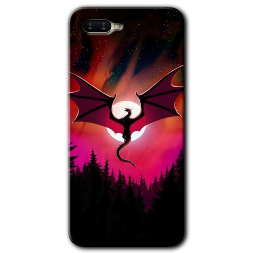 Oppo Rx 17 Neo HD Baskılı Kılıf + 9D Tam Ekran Koruyucu - Dragon Night