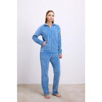 Uzun Kollu Fermuarlı Kadife Sweatshirt Ve Pantolon Pijama Takımı