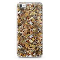 Apple iPhone 5s Kılıf Eğitimci Doodle Arka Kapak Koruma Desenli Full Koruyucu