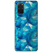 Samsung Galaxy S20 Plus Uyumlu Kılıf Mavi Delisi (47) Crystal Flex Kılıf Yaprak