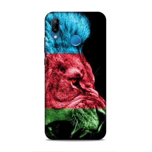 Huawei P20 Lite Uyumlu Kılıf Azarbaijan (24) Darbe Emici Kılıf Bayrak Aslan