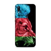 Huawei P20 Lite Uyumlu Kılıf Azarbaijan (24) Darbe Emici Kılıf Bayrak Aslan