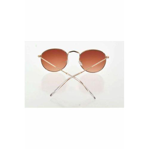 Sarı Metal Çerçeve Güneş Gözlüğü - Moda Gözlük