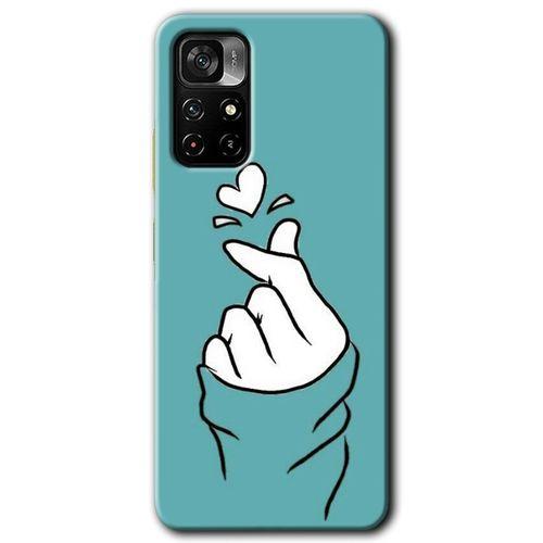 Poco M4 Pro 5G Kılıf HD Desen Baskılı Arka Kapak + Temperli Cam - Mutluluk