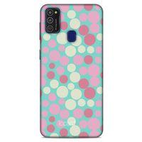 Samsung Galaxy M21 Kılıf Pastel Renkler (50) Shockproof Kılıf Bordo Pembe