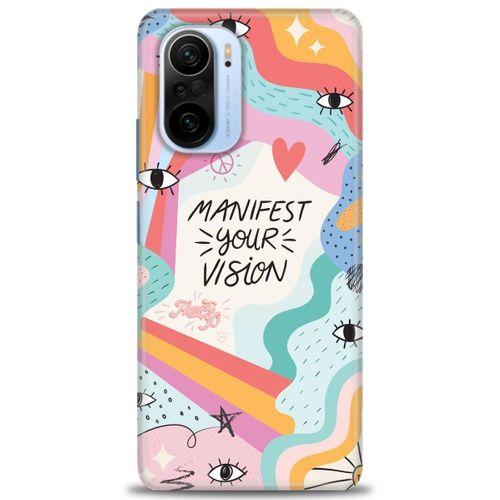 Xiaomi Poco F3 Kılıf HD Baskılı Kılıf - Manifest Your Vision + Tam Ekran Koruyucu