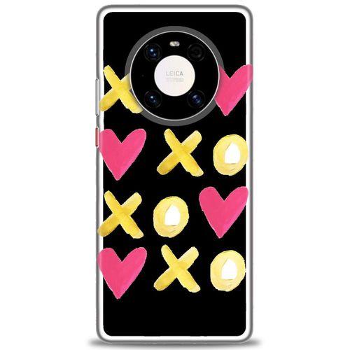 Huawei Mate 40 Pro Kılıf HD Baskılı Kılıf - XOXOXO + Tam Ekran Koruyucu