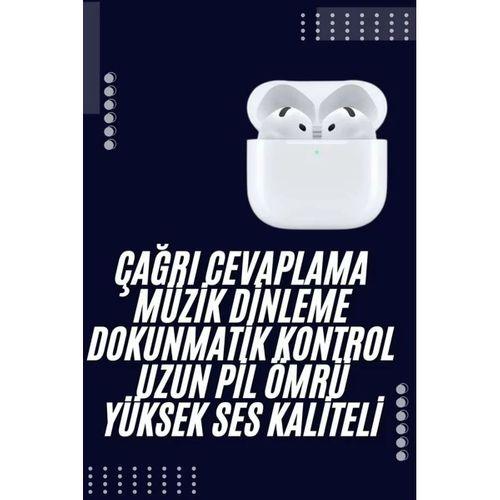 Bluetooth Kulaklık Beyaz Çağrı Cevaplama Dokunmatik Kontrol Kablosuz