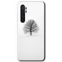 Xiaomi Mi Note 10 Lite Kılıf HD Desen Baskılı Arka Kapak + Temperli Cam - Alone Tree
