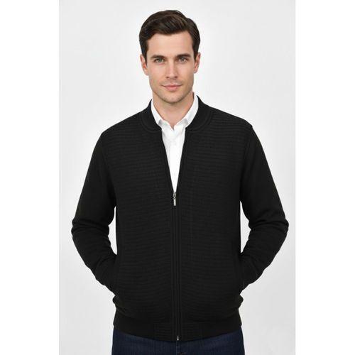 Erkek Hakim Yaka Astarlı Triko Fermuarlı Mont BGL-ST04831