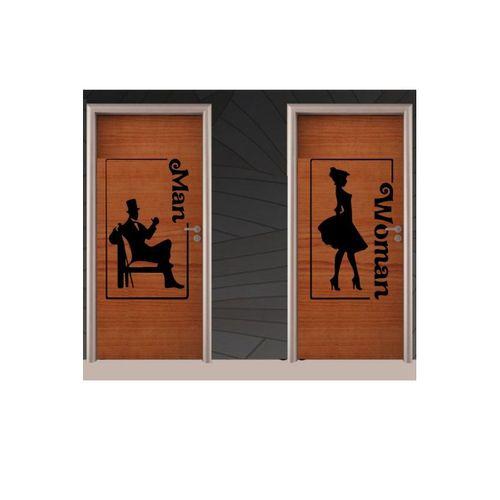 Man-women Tuvalet-wc Kapı Sticker