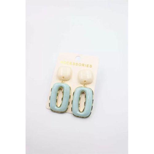 Taşlı Küpe - Turkuaz