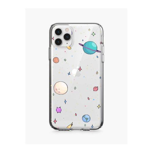 iPhone 11 Pro Gezegenler Desenli Premium Silikonlu Şeffaf Kılıf