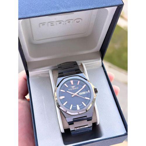 Ferro Çelik Kordon Nişan Ve Damat Saati Olarak ITALIAN DESIGN 3 Atm Erkek Kol Saati EFM40136-A4