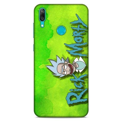 Huawei Y7 Prime 2019 Uyumlu Kılıf Rick And Morty (12) Koruyucu Silikon Space Cruiser / Car