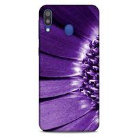 Samsung Galaxy M20 Uyumlu Kılıf Mor Delisi (36) Glitter Kılıf Çiçek